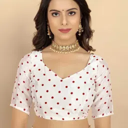 Rangita Off White Floral Print Saree With Blouse image 4