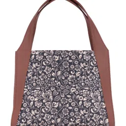 ZOUK FloMotif Trapezia Black Printed Tote Bag image 4