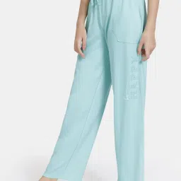 Zivame Light Blue Graphic Print Pajamas image 3