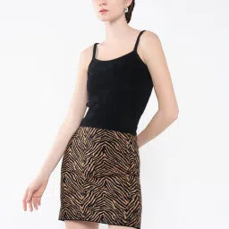 showoffff SHOWOFF Black Regular Fit Crop Top image 1