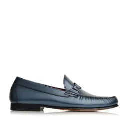 Language Shoes Men's Luca Navy Loafers-picture-24