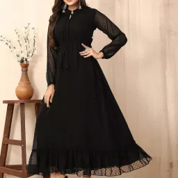 SELVIA Black Maxi Dress image 1