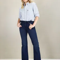 U.S. Polo Assn. Dark Blue Relaxed Fit Mid Rise Jeans image 4