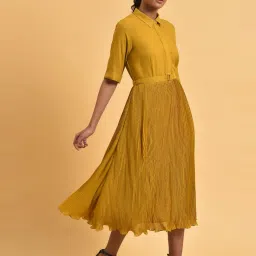 W Mustard A-Line Dress image 4