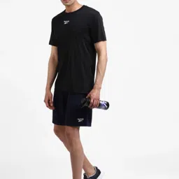 Reebok Navy Regular Fit Sports Shorts image 4