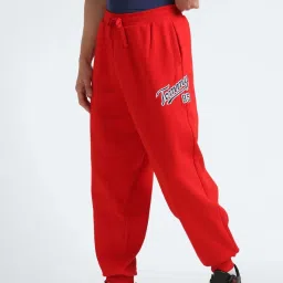 Tommy Hilfiger Deep Crimson Regular Fit Logo Printed Joggers image 4
