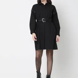 Vero Moda Black Relaxed Fit Shirt Dress image 4