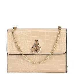Allen Solly Beige Textured Free Size Sling Handbag image 1