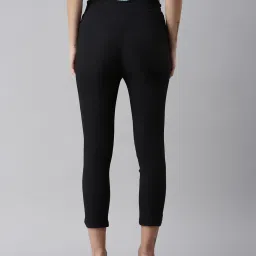 showoffff SHOWOFF Black High Rise Regular fit Trousers image 2