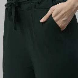 showoffff SHOWOFF Olive High Rise Regular fit Trousers image 5