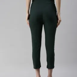 showoffff SHOWOFF Olive High Rise Regular fit Trousers image 2