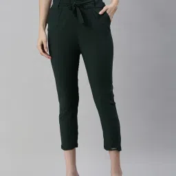showoffff SHOWOFF Olive High Rise Regular fit Trousers image 1