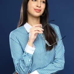 Hancock White-Blue Cotton Checks Shirt image 1