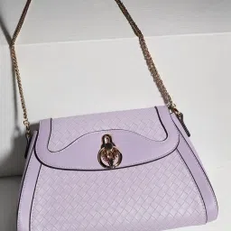 Allen Solly Purple Textured Sling Handbag image 1