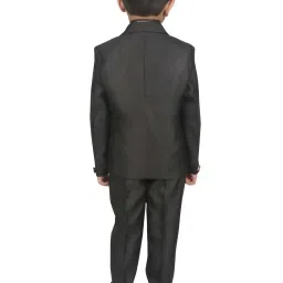 SG Yuvraj Kids Black Solid Shirt, Coat, Jacket with Pants image 2