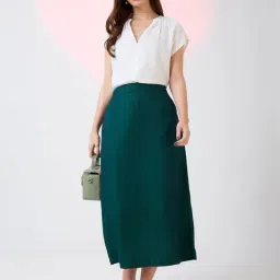 Globus Green Textured Skirt image 5