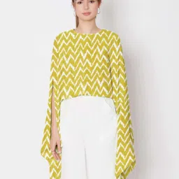 Zink London Green Cotton Printed Top image 1