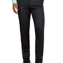 Metal Charcoal Rayon Slim Fit Solid Trouser image 1