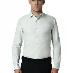 Louis Philippe Green Cotton Slim Fit Printed Shirt-picture-22