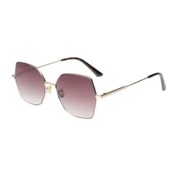 SCOTT Brown UV Protection Hexagon Sunglasses for Women-picture-17