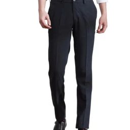 Turtle Grey Slim Fit Chequered Trousers-picture-38