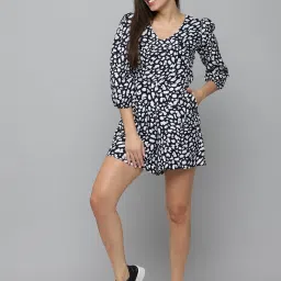 showoffff SHOWOFF Navy Printed Playsuit image 4
