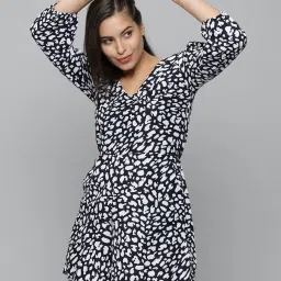 showoffff SHOWOFF Navy Printed Playsuit image 1