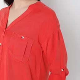 Vero Moda Orange Regular Fit Shirt image 5