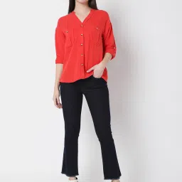 Vero Moda Orange Regular Fit Shirt image 4