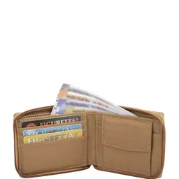 Krosshorn Men Solid Zip Around Wallet With Flap Coin Pocket image 4