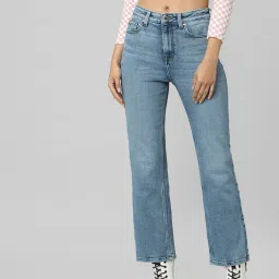 Only Light Blue Flared Fit Fit Mid Rise Jeans image 1