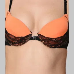 Da Intimo Orange Under Wired Padded Front Open Bra image 5