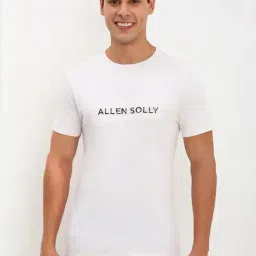 Allen Solly White Cotton Regular Fit Logo Printed T-Shirt-picture-38