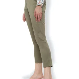 Van Heusen Olive Regular Fit Trousers image 3