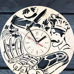 QEZNEF Beige Solid Traditional Wall Clock-picture-19