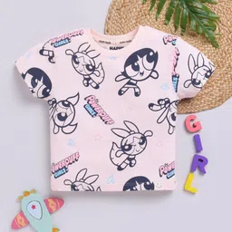 Happy Faces Kids Girls Powerpuff Girls Printed Pure Cotton T-Shirt-picture-20
