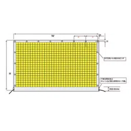 AS ONE Insect Repelling Yellow Sheet Tarpaulin Reinforced 6000x3000x0.3 mm, 3-8356-06 image 2