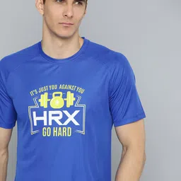 HRX By Hrithik Roshan Training Men Satin Sky Rapid-Dry Brand Carrier Tshirts-picture-21