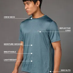 CULT Men Moisture Wicking Geometric Printed Round Neck T-shirt image 3