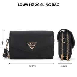 Lavie Signature Lowa Womens Black Zipper Wallet with Detachable Strap (M) image 4