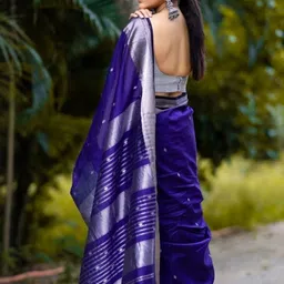 RAJMUDRAFASHION Woven Design Zari Art Silk Handloom Banarasi Saree image 3