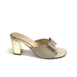 Lavie Women 3 Inch Embellished Party Block Sandal Heel with Bows image 2