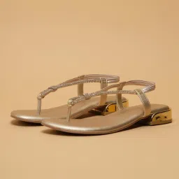 Eridani Athira Gold Embellished Straps Sandal Heels-picture-16