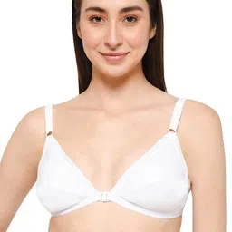 naidu hall Women's Cotton Regular Non-Wired | Non-Padded |Seam Front-Open Saree Plunge Bra image 1