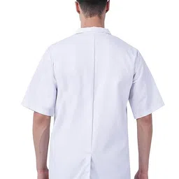 FLYING FISH Unisex Terri Cotton Lab Coat (HALF SLEAVES_White) image 5