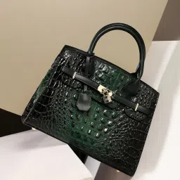 Haute Sauce Lock Buckle Handbag - Forest Green image 1