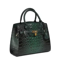 Haute Sauce Lock Buckle Handbag - Forest Green image 5