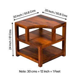 Ikiriya Brown Wood Contemporary Bedside Table image 4