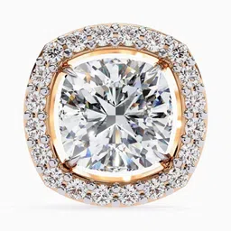 VALANOVA 925 Sterling Silver Plated Rose Gold Diamond Earrings-1.68 gm image 4