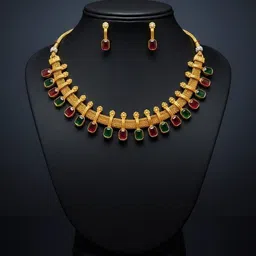 MISS ASTUTE Gold-Plated Stone Studded Jewellery Set-picture-26